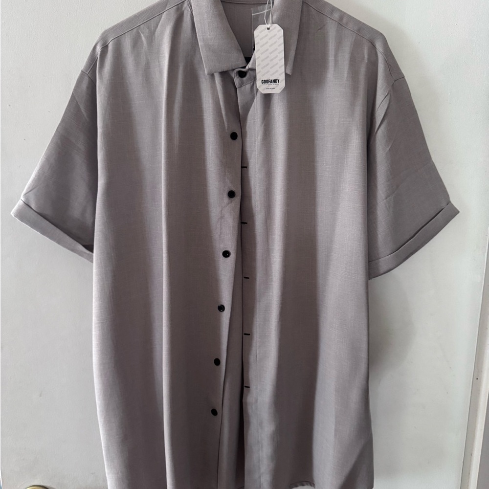 Gray Short Sleeve Men's Shirt